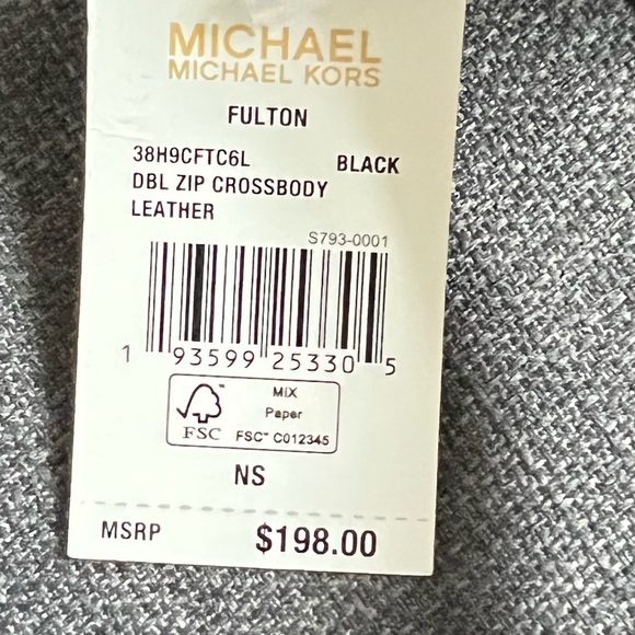NWT MICHAEL KORS FULTON DOUBLE ZIP CROSSBODY BAG L - Picture 7 of 10